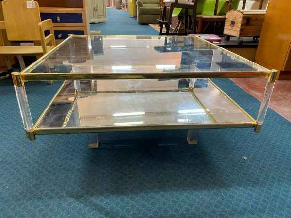 MESA DE CENTRO DORADA - Imagen 8