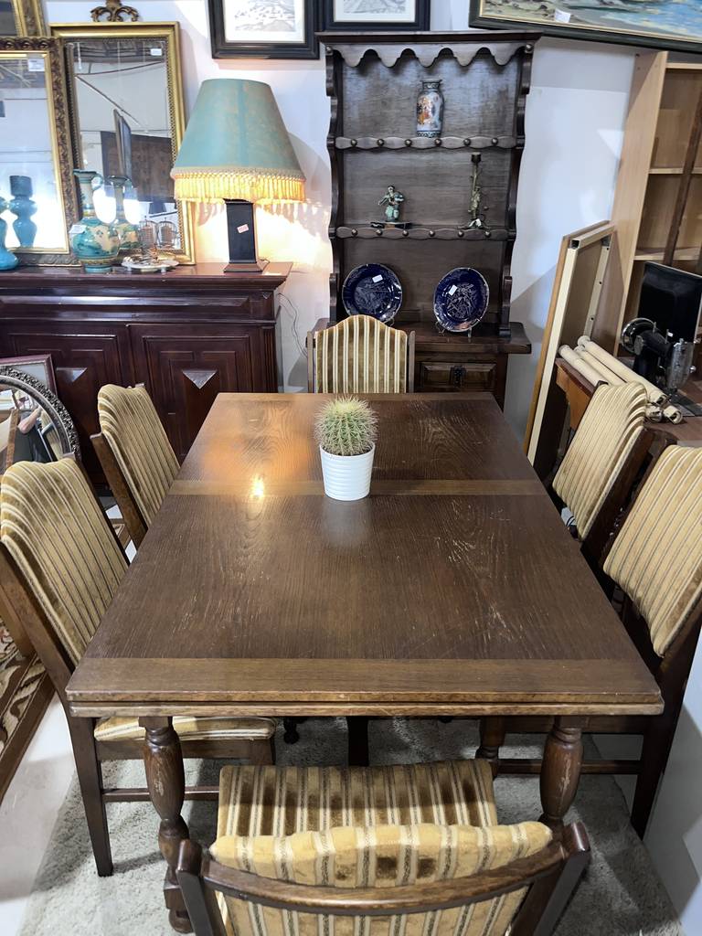 MESA EXTENSIBLE Y 6 SILLAS - Imagen 2