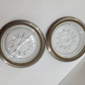 2 POSAVASOS DE CRISTAL