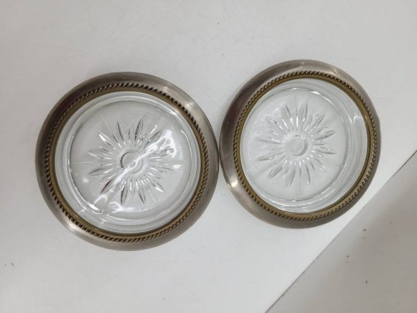 2 POSAVASOS DE CRISTAL
