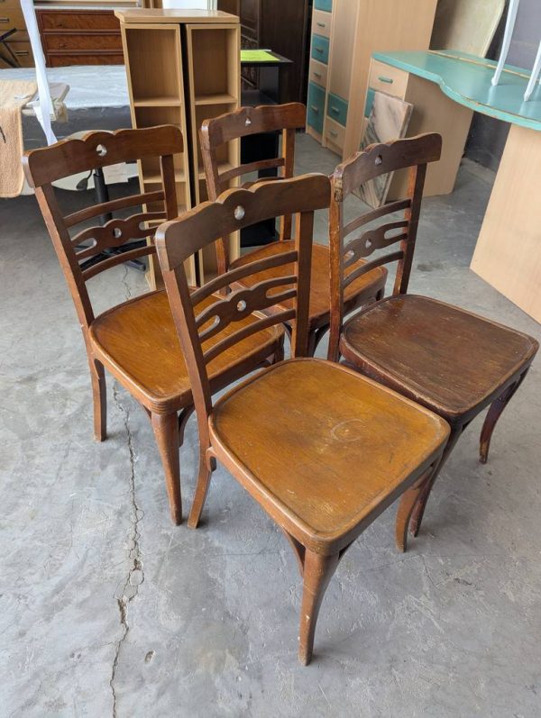 4 SILLAS DE MADERA - Imagen 3