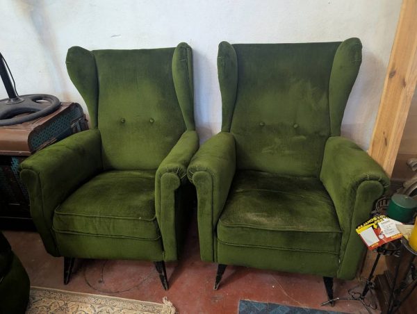 2 BUTACAS OREJERAS VERDES - Imagen 2