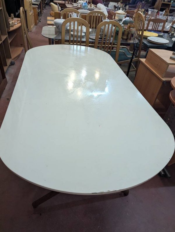 MESA OVALADA BLANCA - Imagen 5