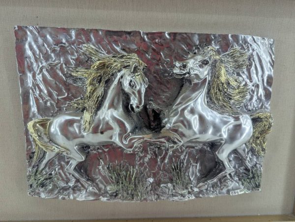 CUADRO CABALLOS PLATA - Imagen 2