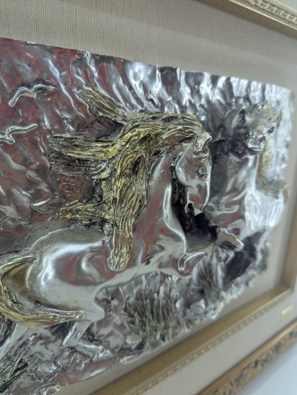 CUADRO CABALLOS PLATA - Imagen 3