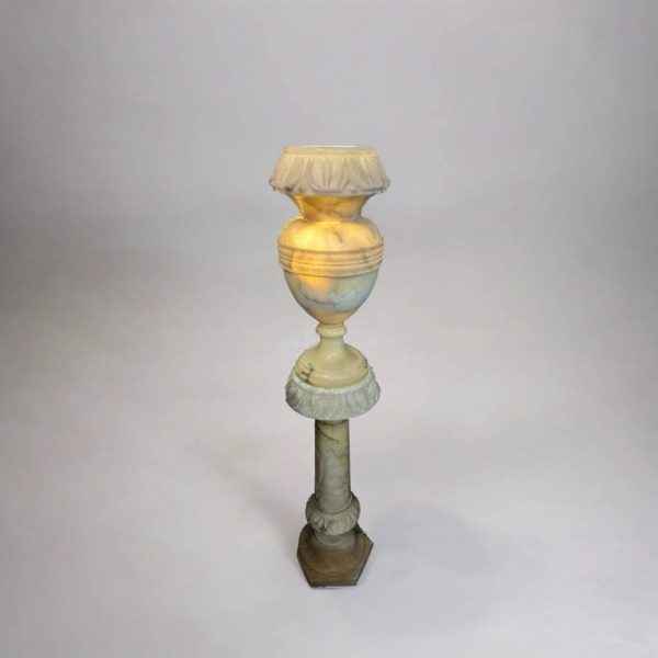 COLUMNA CON JARRÓN DE ALABASTRO