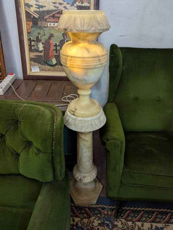 COLUMNA CON JARRÓN DE ALABASTRO - Imagen 2