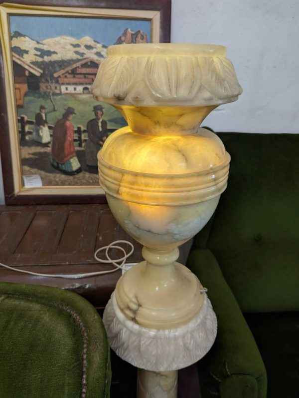 COLUMNA CON JARRÓN DE ALABASTRO - Imagen 3