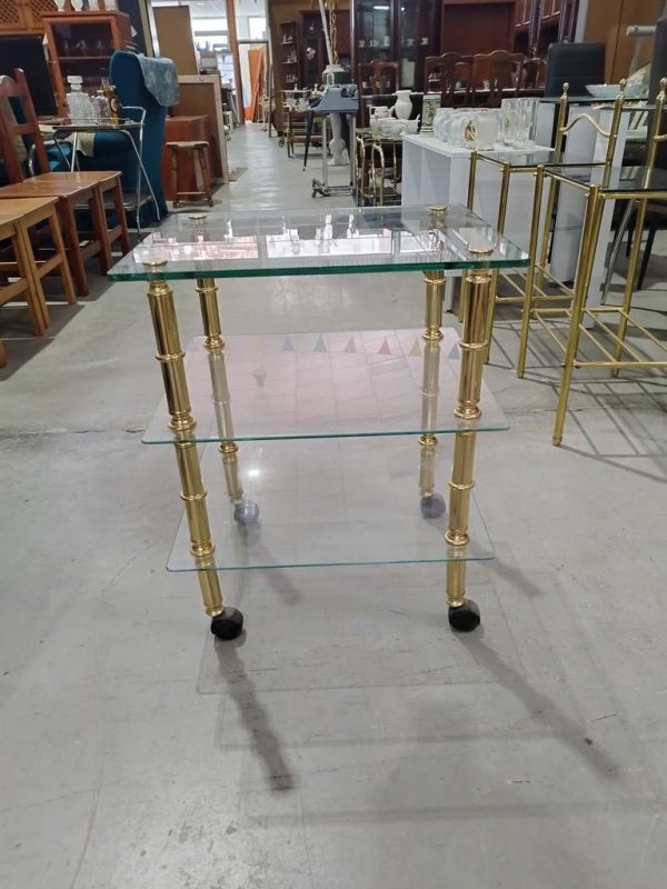 MESA AUXILIAR DORADA - Imagen 2