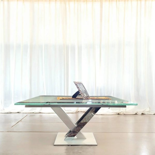 MESA DE CRISTAL EXTENSIBLE