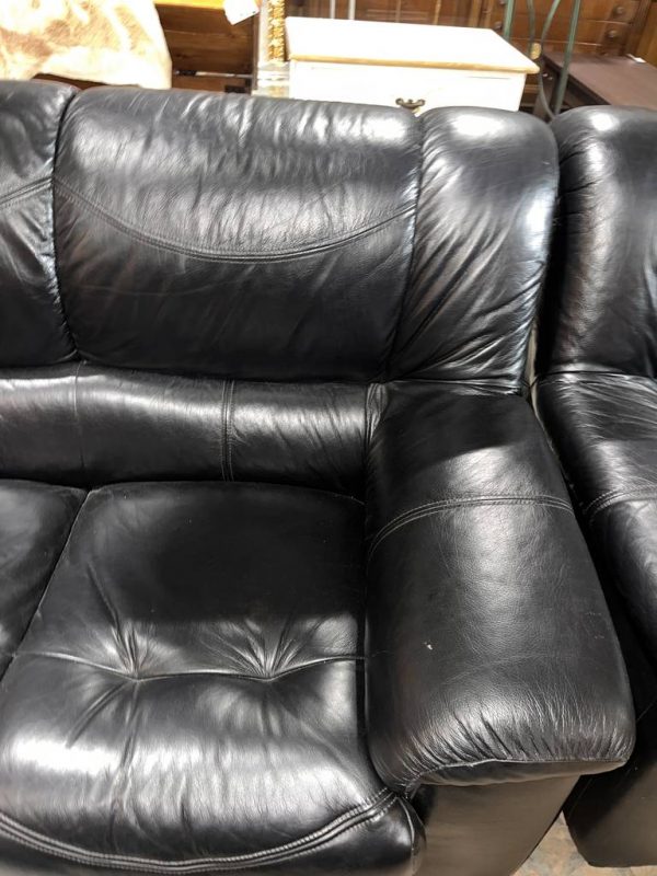2 SOFAS NEGROS DE PIEL - Imagen 4