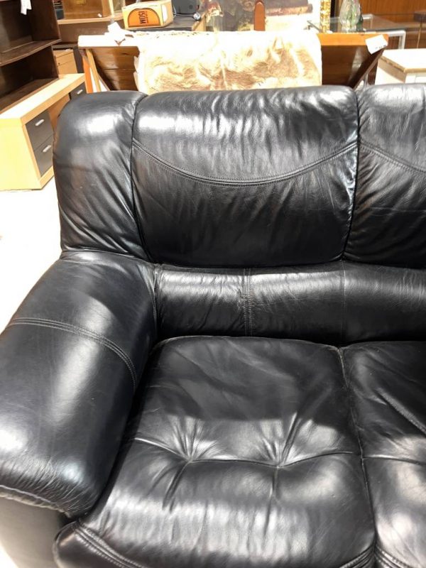 2 SOFAS NEGROS DE PIEL - Imagen 5