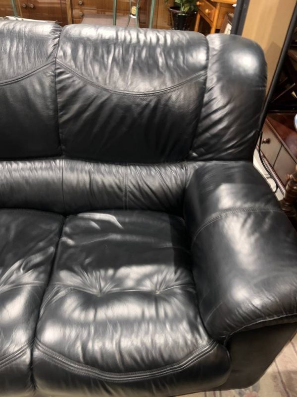 2 SOFAS NEGROS DE PIEL - Imagen 8