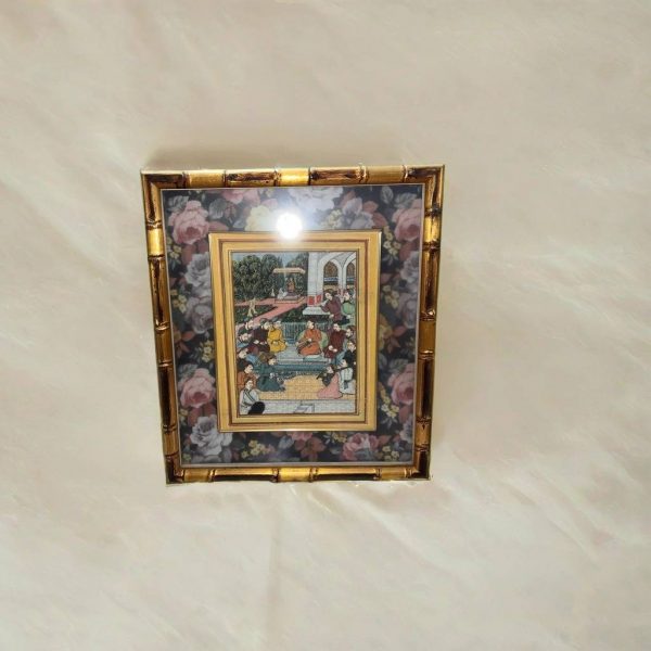 CUADRO GOUACHE, ESCENA INDIA