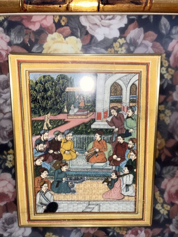 CUADRO GOUACHE, ESCENA INDIA - Imagen 3
