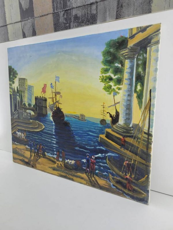LIENZO “DESEMBARCO AL ATARDECER” - Imagen 2