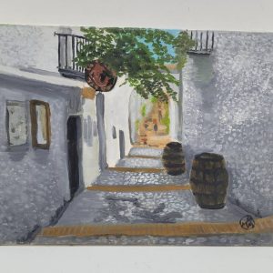 LIENZO "ENTRE MUROS BLANCOS"