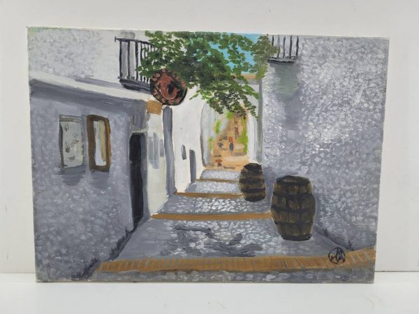LIENZO "ENTRE MUROS BLANCOS"