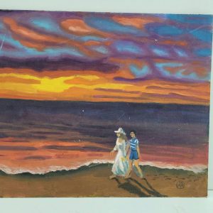 LIENZO "PASEO AL ATARDECER"