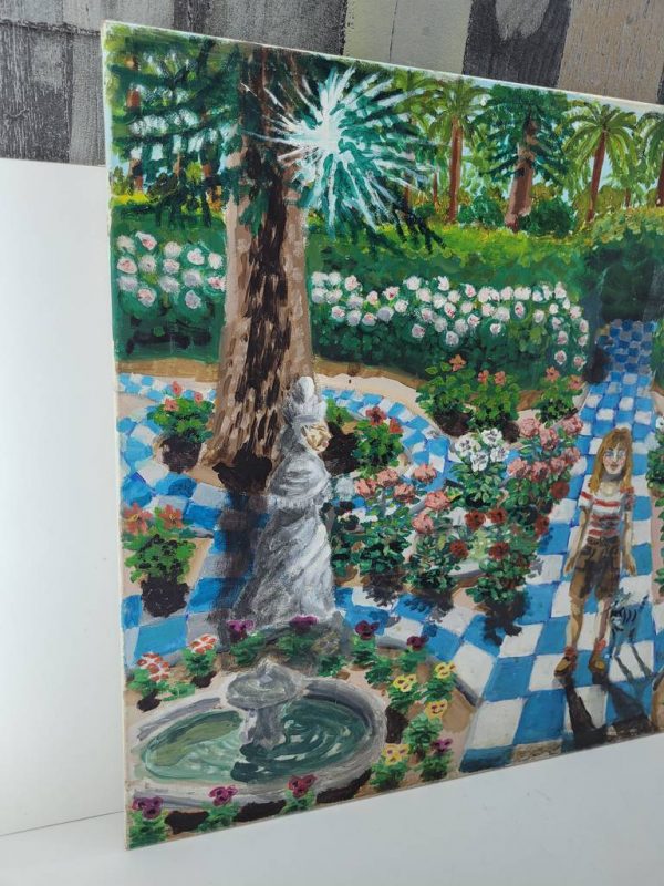 LIENZO "ALICIA EN EL JARDÍN DE LOS SUEÑOS” - Imagen 2