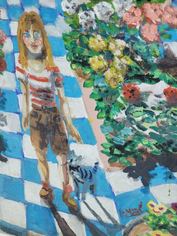 LIENZO "ALICIA EN EL JARDÍN DE LOS SUEÑOS” - Imagen 3