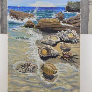 LIENZO "CONCHAS EN LA ORILLA"