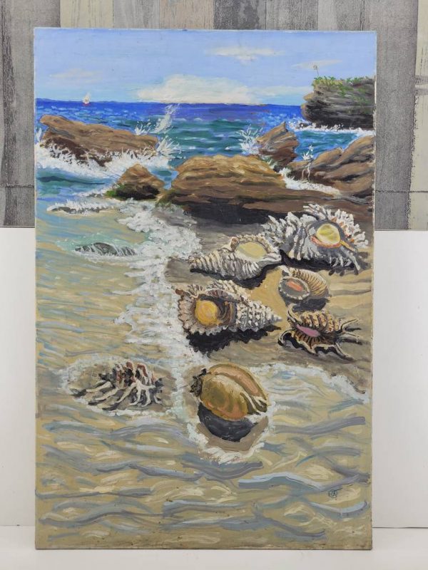 LIENZO "CONCHAS EN LA ORILLA"