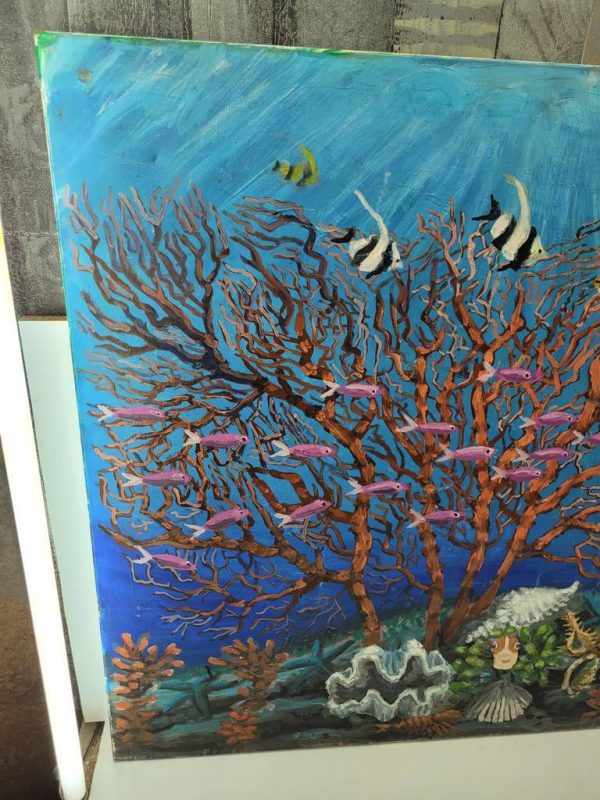LIENZO "JARDÍN DE CORAL" - Imagen 2