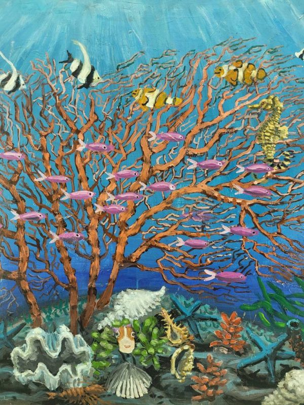 LIENZO "JARDÍN DE CORAL" - Imagen 3