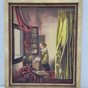 LIENZO "LA MUJER EN LA VENTANA"