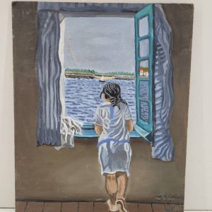 LIENZO "SUEÑOS JUNTO A LA VENTANA"