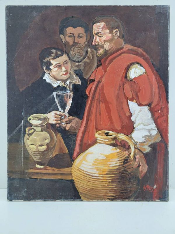 LIENZO "LA TERTULIA DEL VINO"