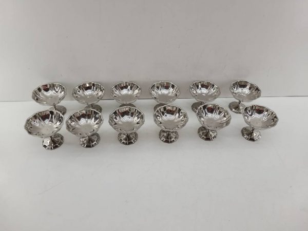 12 COPAS DE ACERO INOXIDABLE