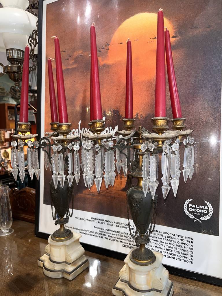 2 CANDELABROS DE BRONCE - Imagen 3