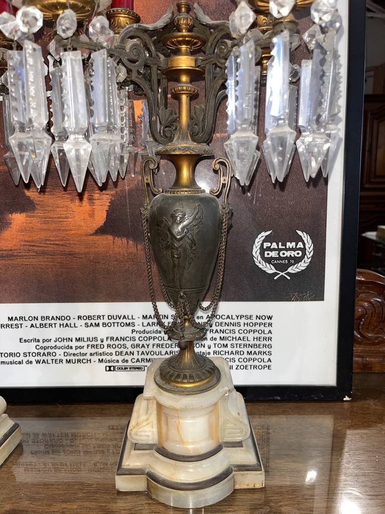 2 CANDELABROS DE BRONCE - Imagen 4