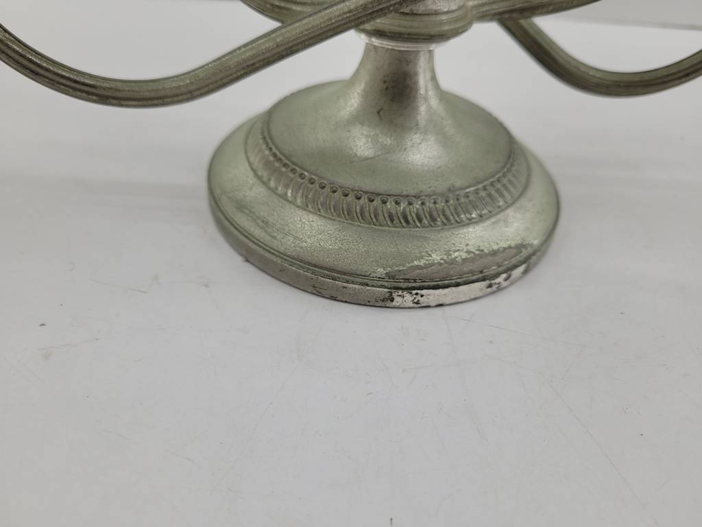 CANDELABRO DE METAL PLATEADO - Imagen 6