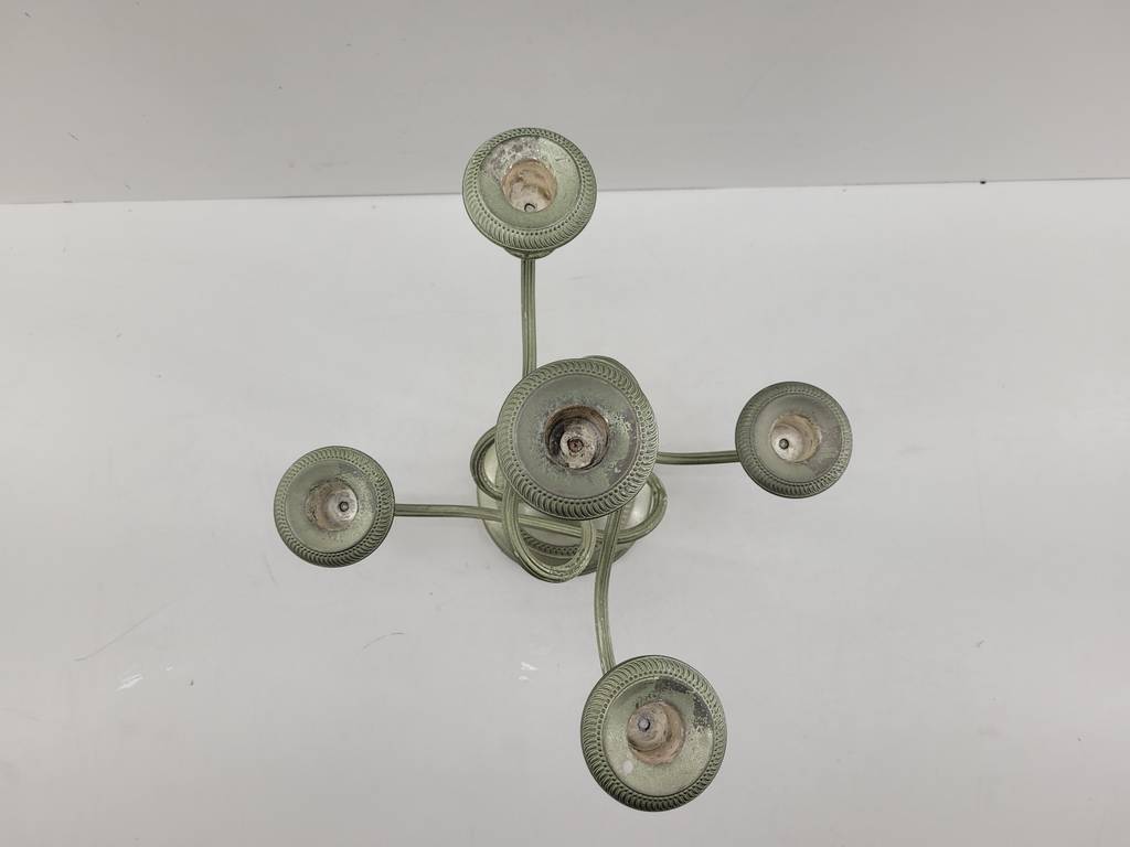 CANDELABRO DE METAL PLATEADO - Imagen 5