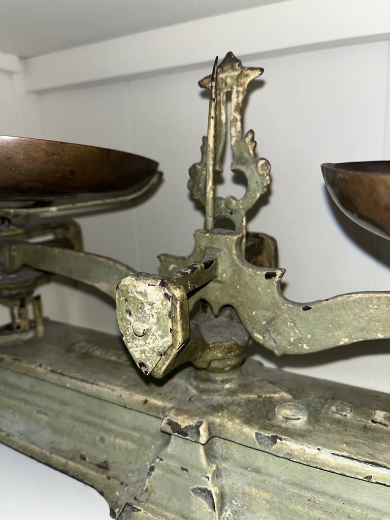 ANTIGUA BÁSCULA CON PESAS - Imagen 5