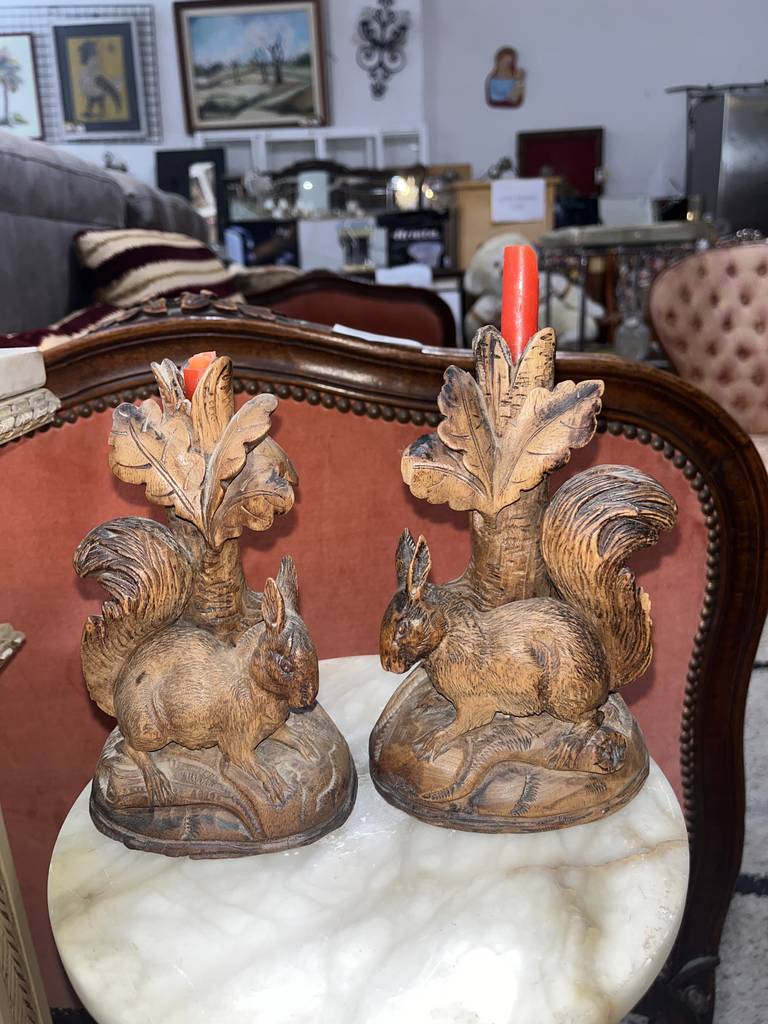 2 CANDELABROS ANTIGUOS - Imagen 2