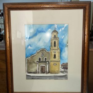 ACUARELA IGLESIA DE IBÁÑEZ