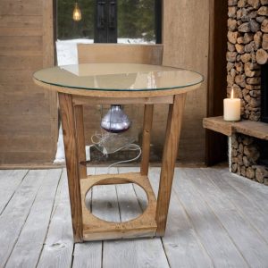 MESA CAMILLA CON LÁMPARA