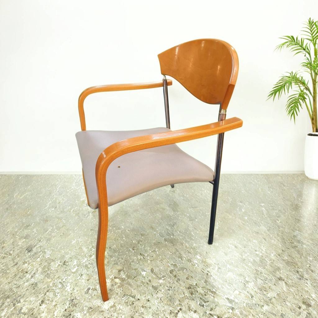 SILLA DE MADERA Y METAL