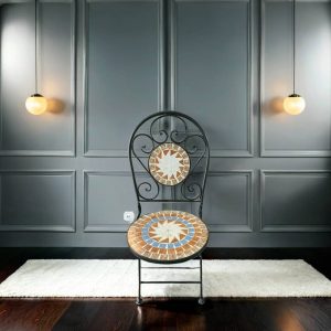 SILLA DE EXTERIOR CON MOSAICO