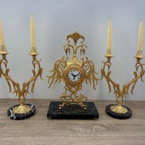 RELOJ Y CANDELABROS PORTUGUESES