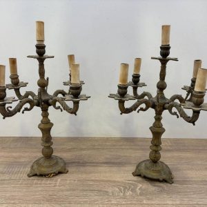 2 CANDELABROS ANTIGUOS