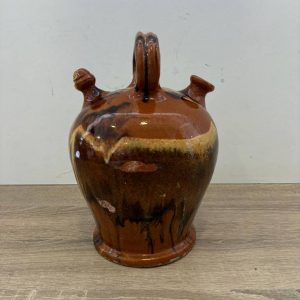 BOTIJO DE TERRACOTA VIDRIADA