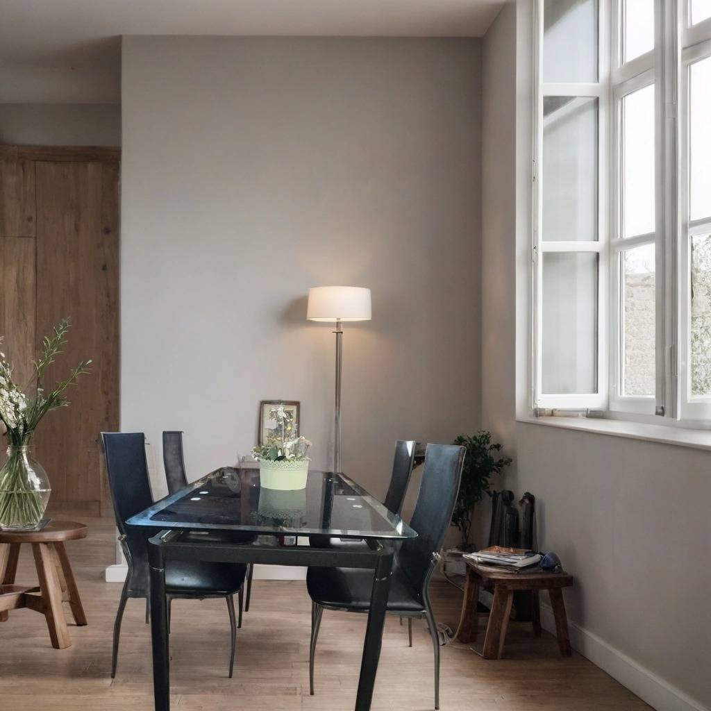 MESA Y 4 SILLAS MODERNAS