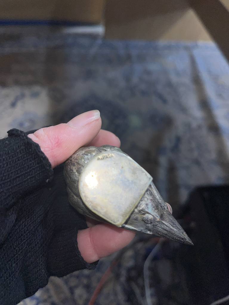 SALERO Y PIMENTERO DE ALPACA - Imagen 7