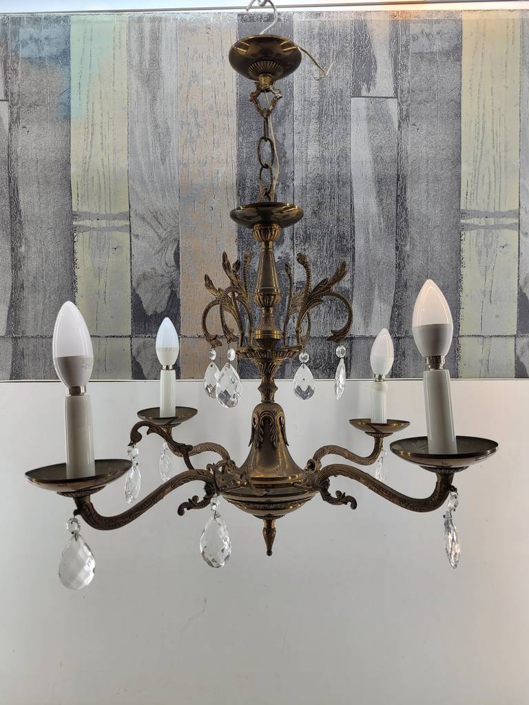 LÁMPARA DE ARAÑA DE LATÓN