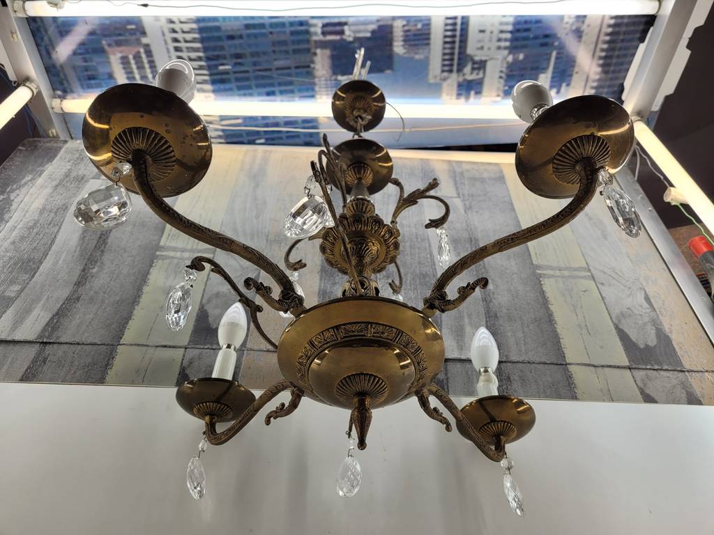 LÁMPARA DE ARAÑA DE LATÓN - Imagen 3